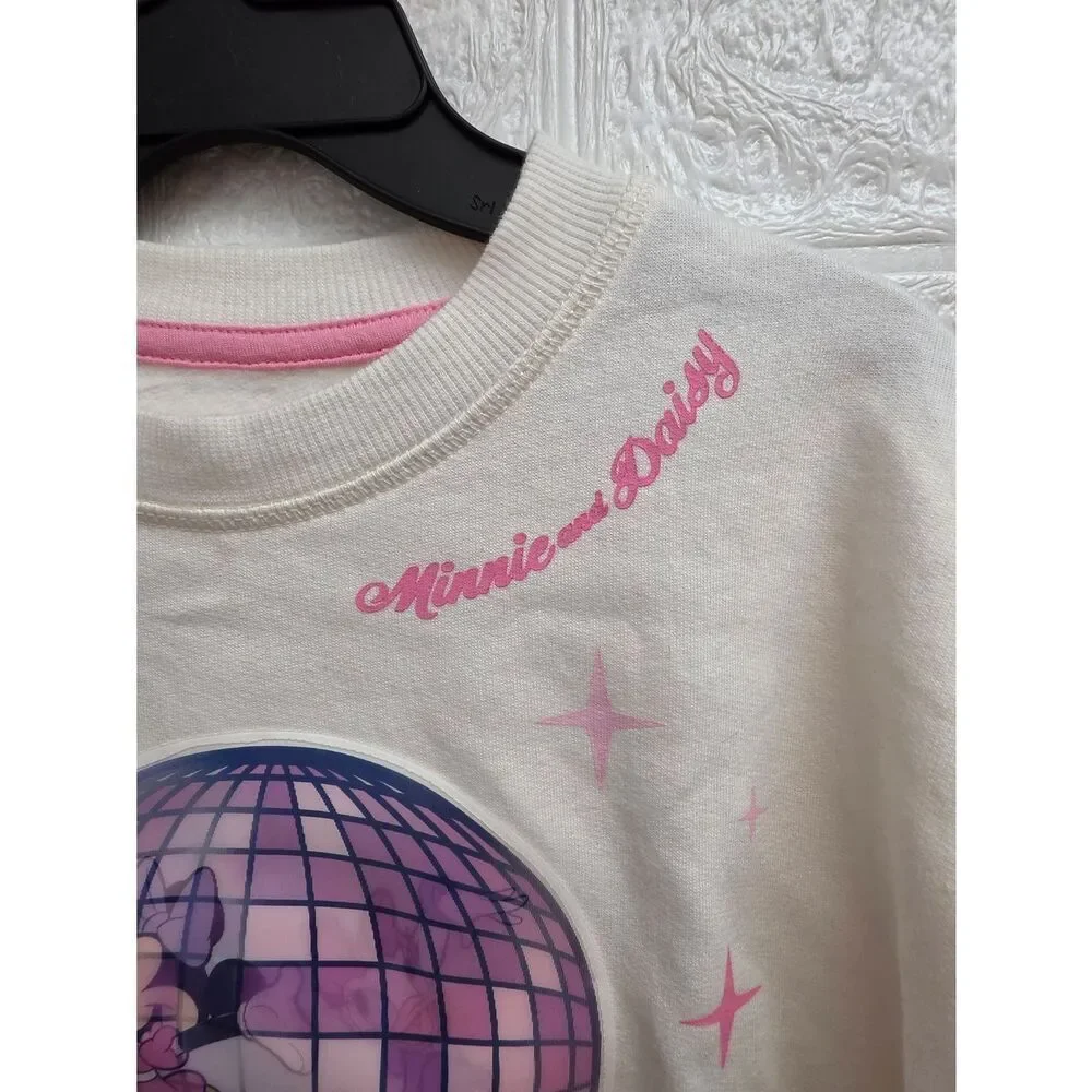 Nwt Disney Minnie & Friends Toddler Girls Disco Graphic Sweatshirt